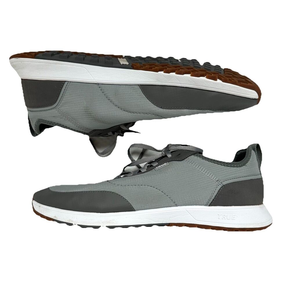 True Linkswear All Day Ripstop V2 Golf Shoes Mens 15M Gray Spikeless Reflective